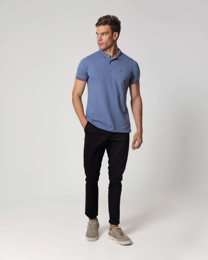 Camisa Polo Básica em Piquet Masculina