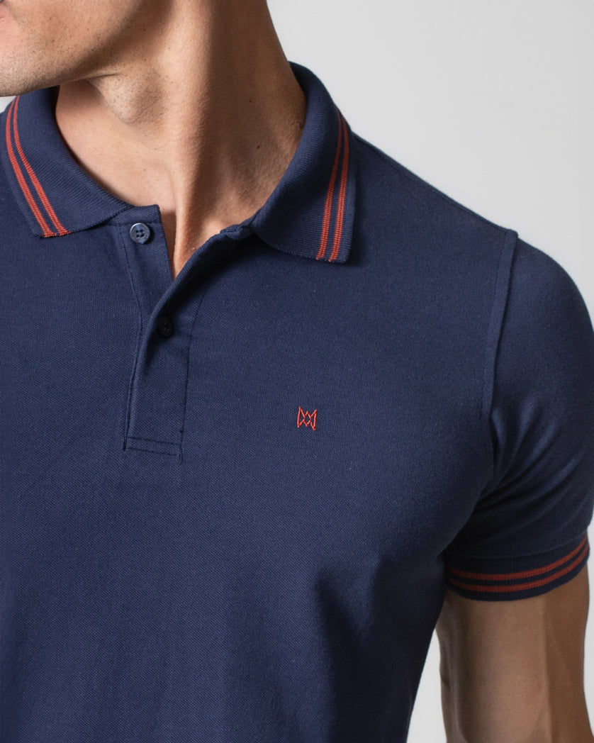 Camisa Polo Básica em Piquet Masculina
