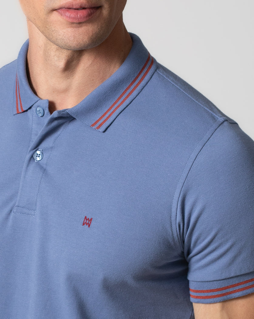 Camisa Polo Básica em Piquet Masculina