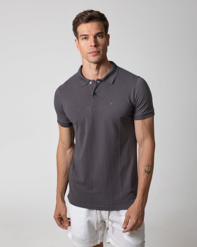 Camisa Polo Básica Piquet Shape Essencial Masculina