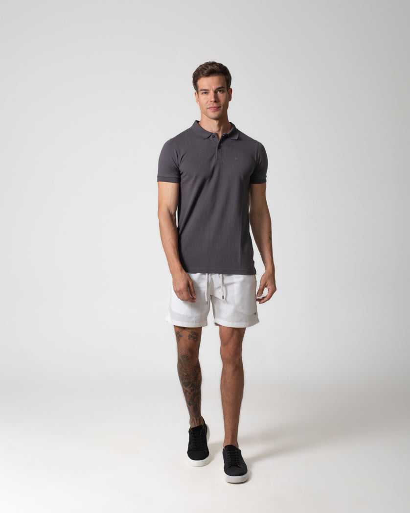 Camisa Polo Básica Piquet Shape Essencial Masculina