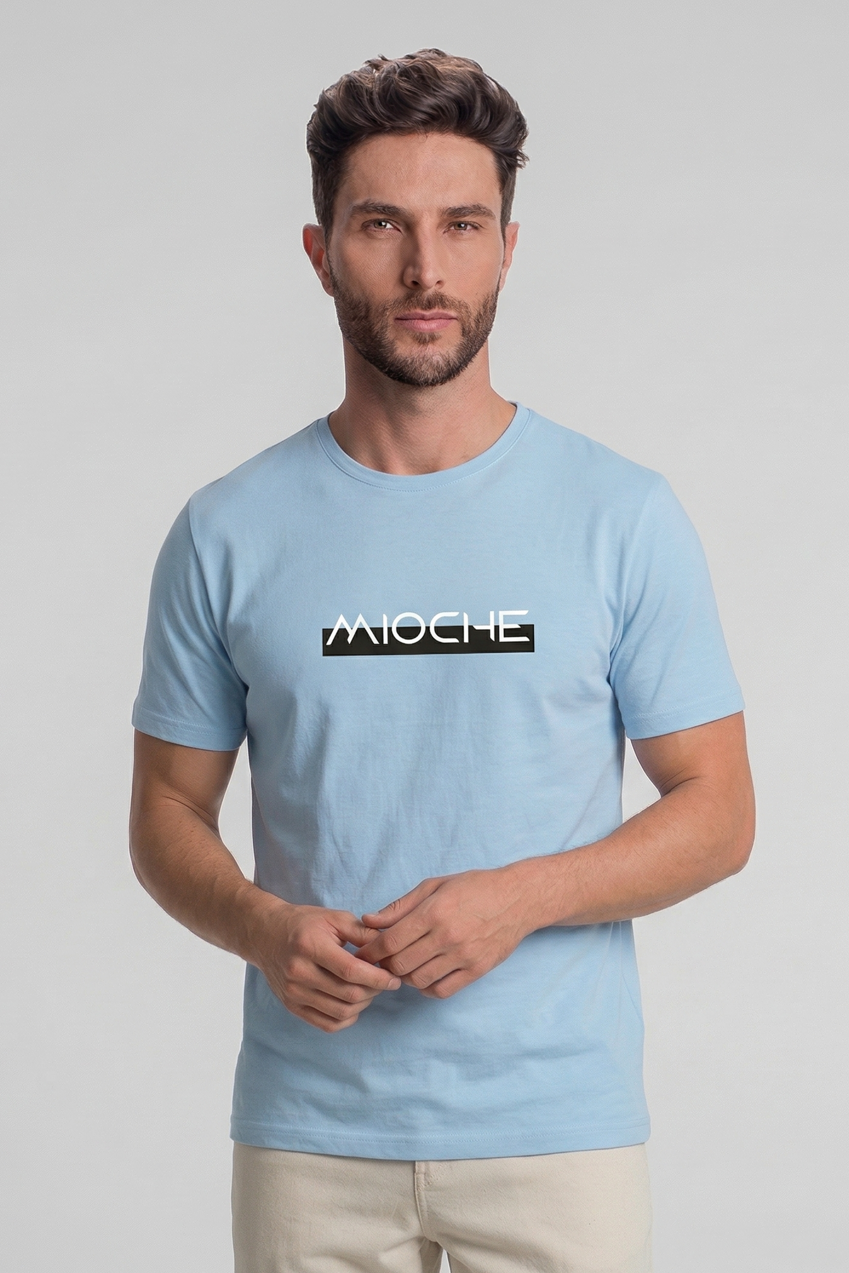 T-Shirt Slim Masculina 100% Algodão