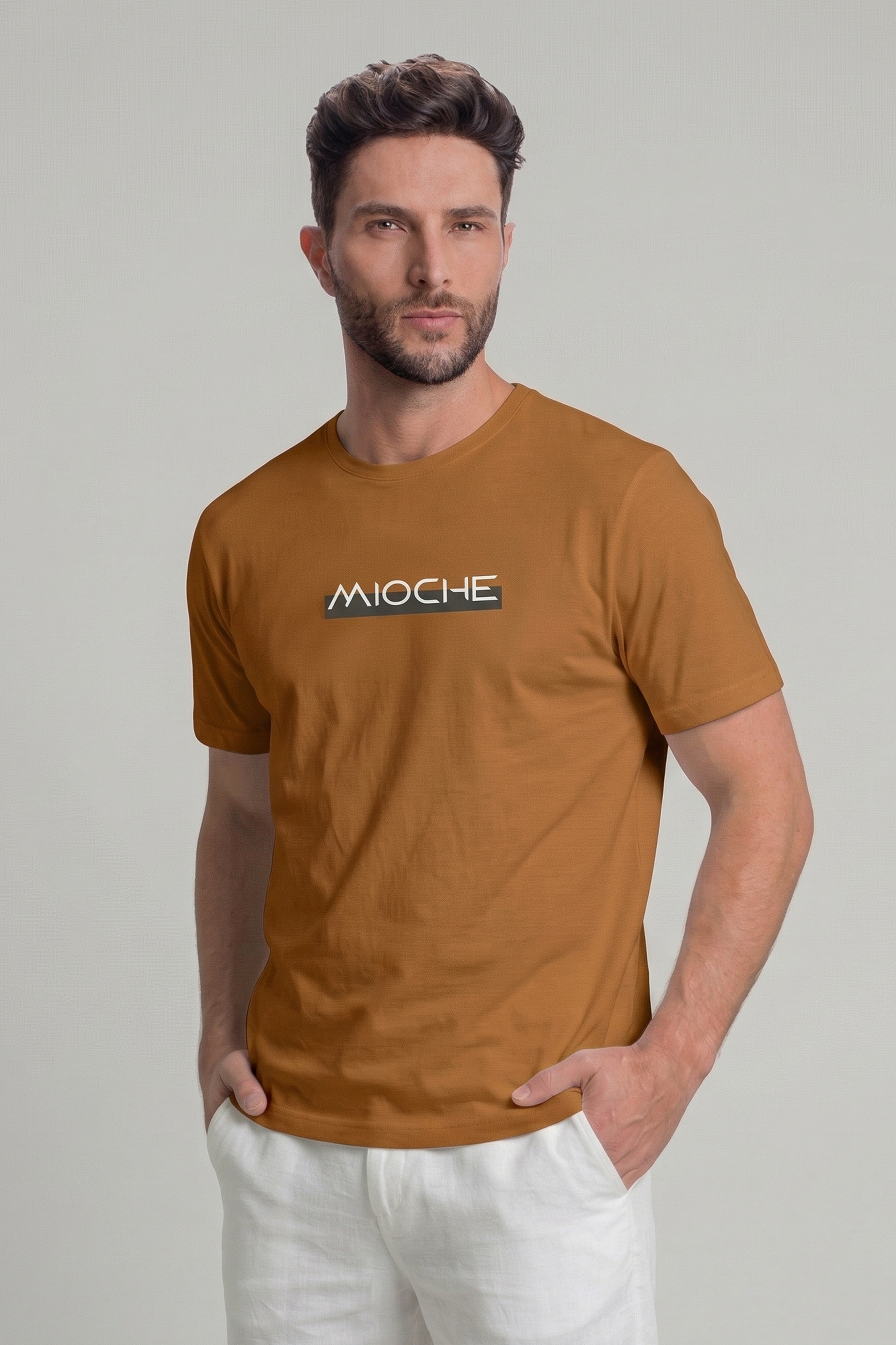 T-Shirt Slim Masculina 100% Algodão