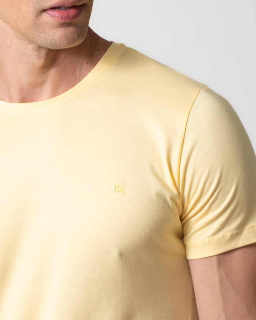 T-Shirt Básica com Bordado Masculina 100% Algodão