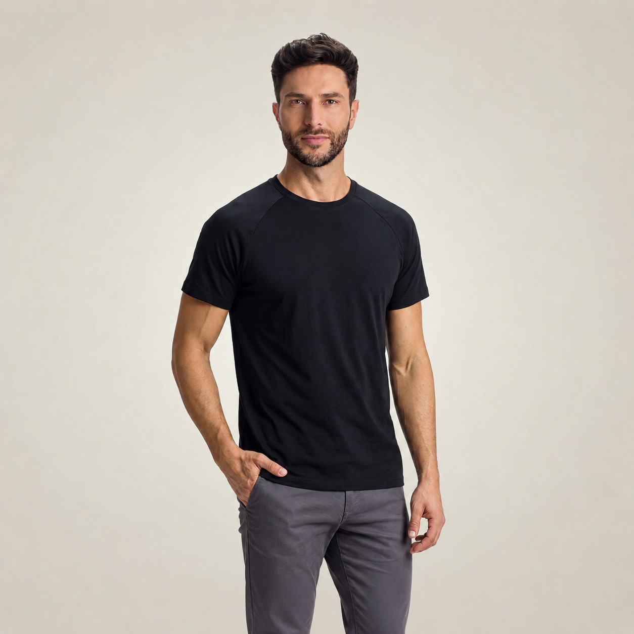 Camiseta Casual Raglan Masculina