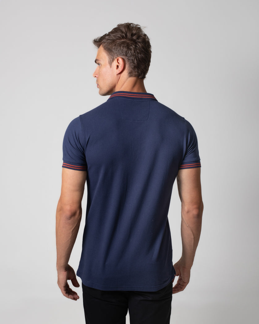 Camisa Polo Básica em Piquet Masculina