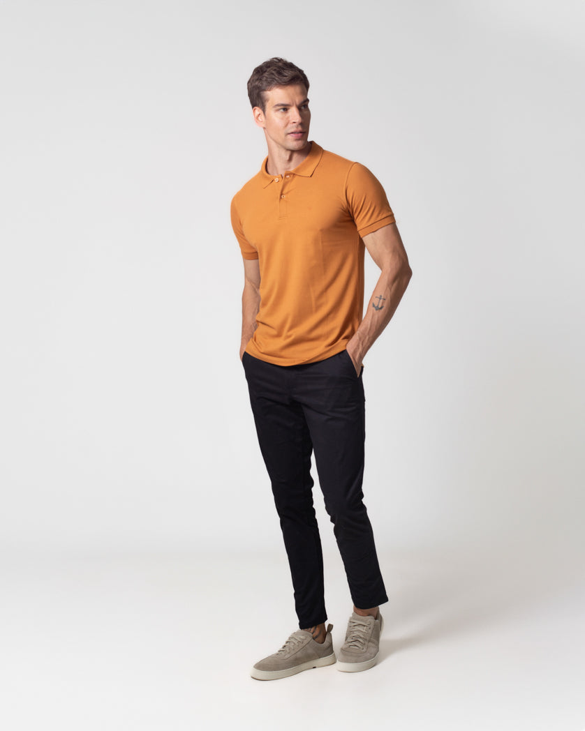 Camisa Polo Básica Piquet Shape Essencial Masculina