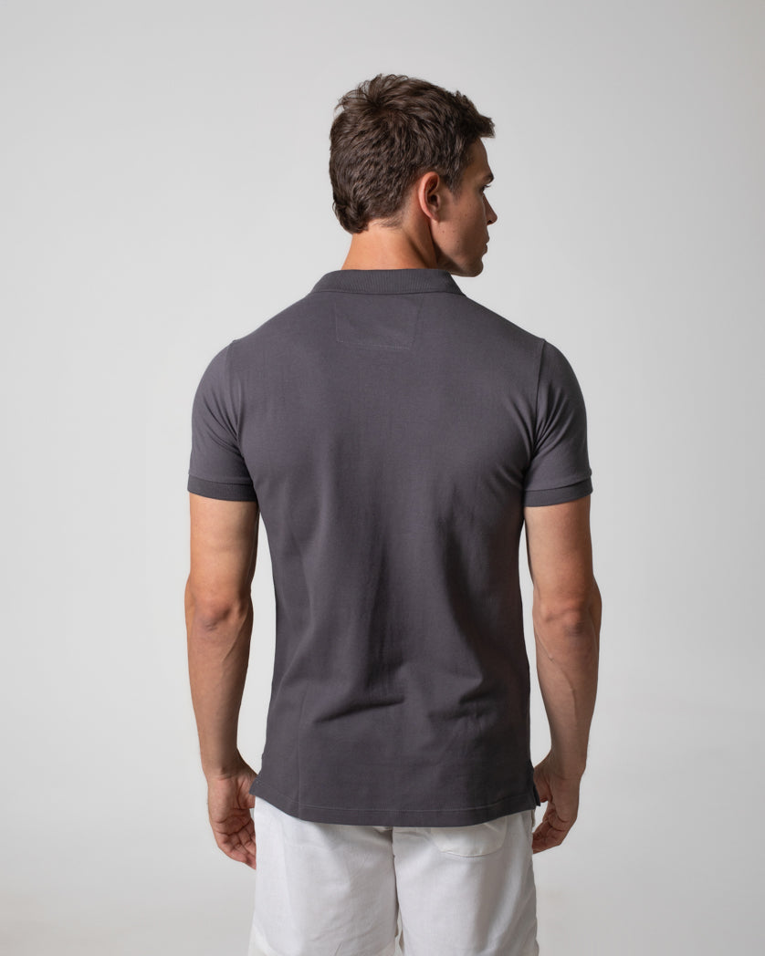 Camisa Polo Básica Piquet Shape Essencial Masculina