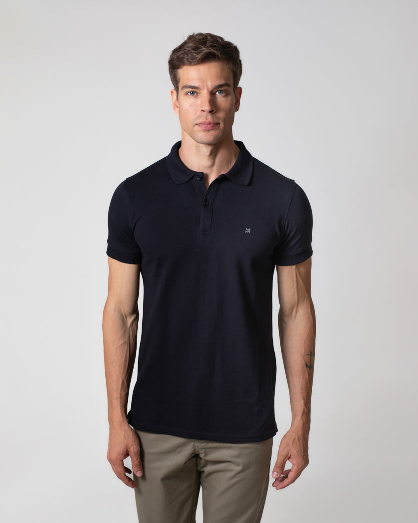 Camisa Polo Básica Piquet Shape Essencial Masculina