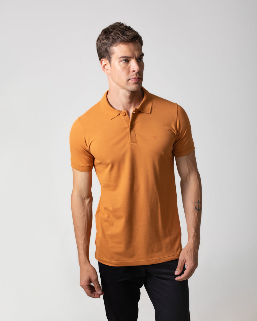 Camisa Polo Básica Piquet Shape Essencial Masculina