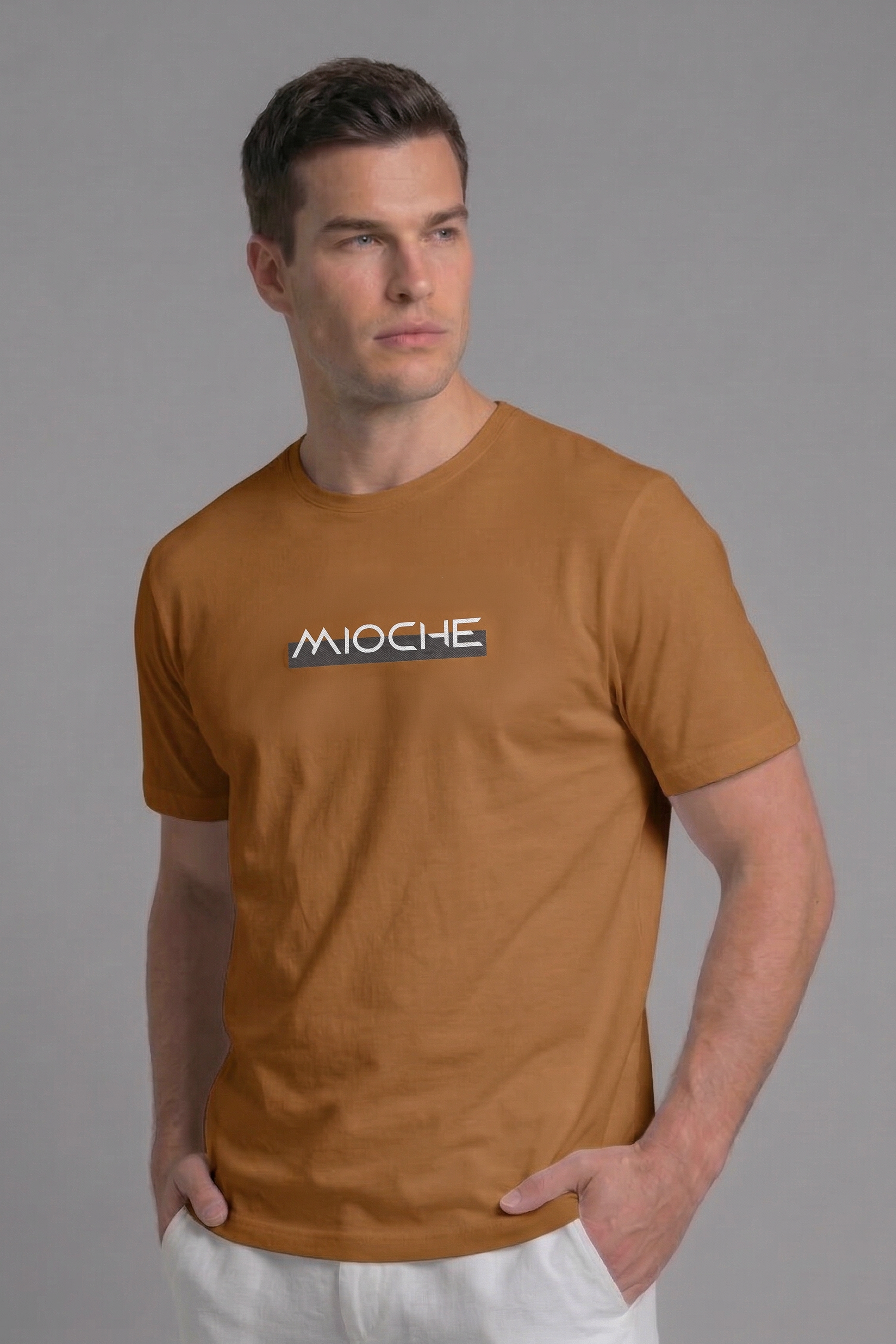 T-Shirt Slim Masculina 100% Algodão