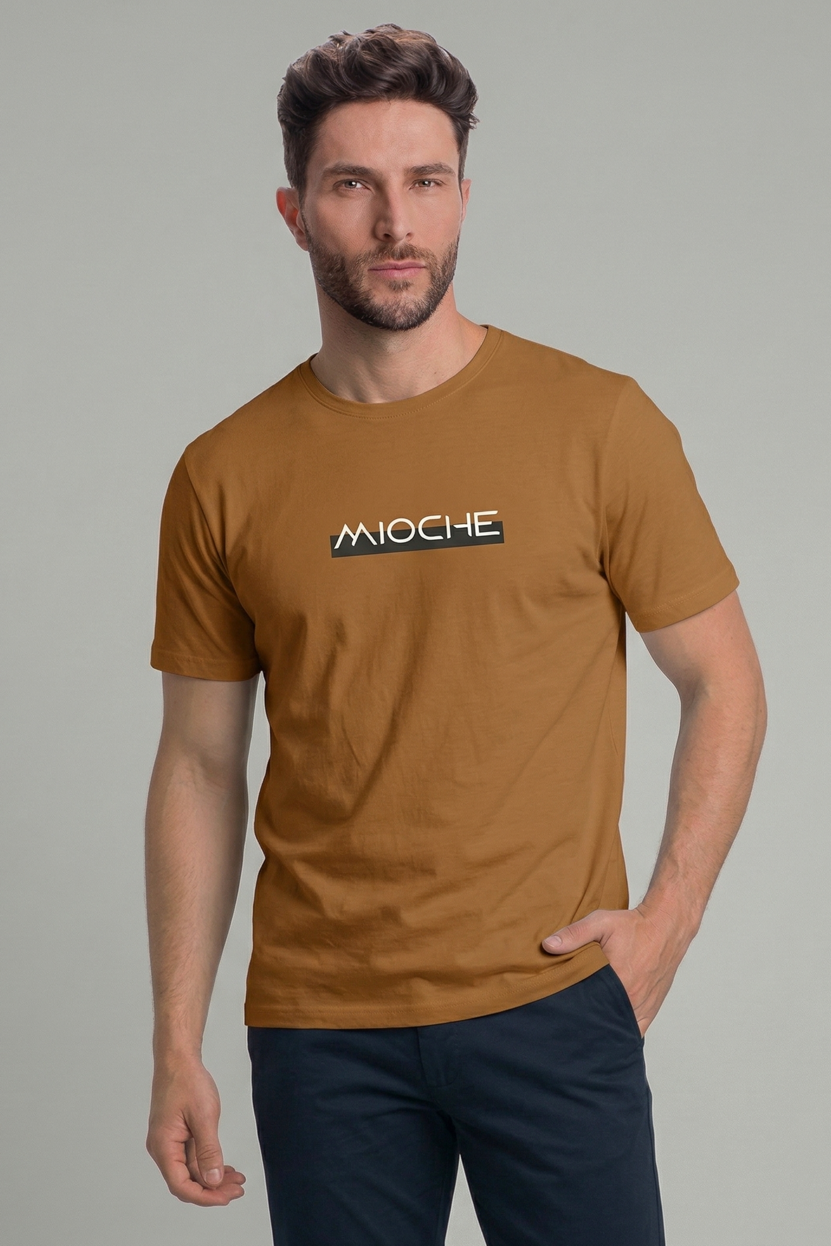 T-Shirt Slim Masculina 100% Algodão