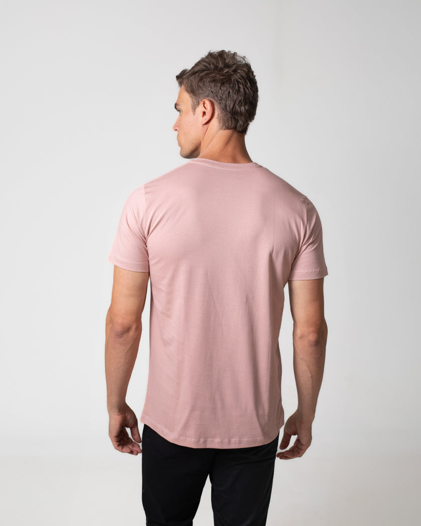 T-Shirt Básica com Bordado Masculina 100% Algodão