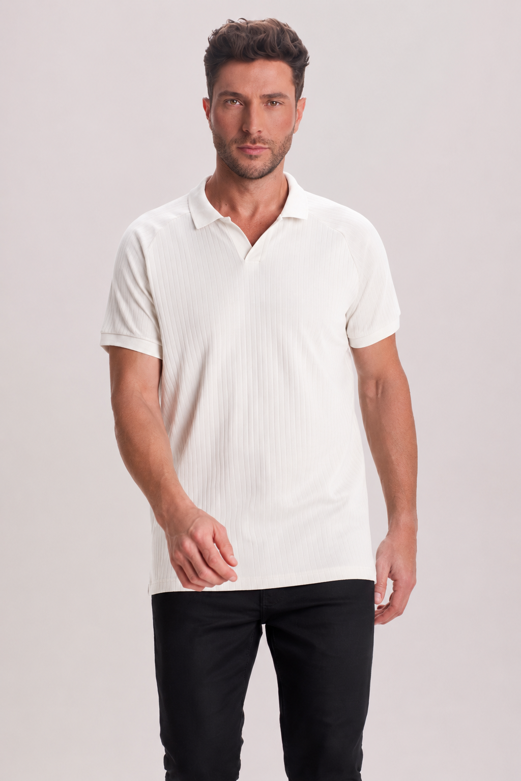 Camisa Polo Masculina Canelada